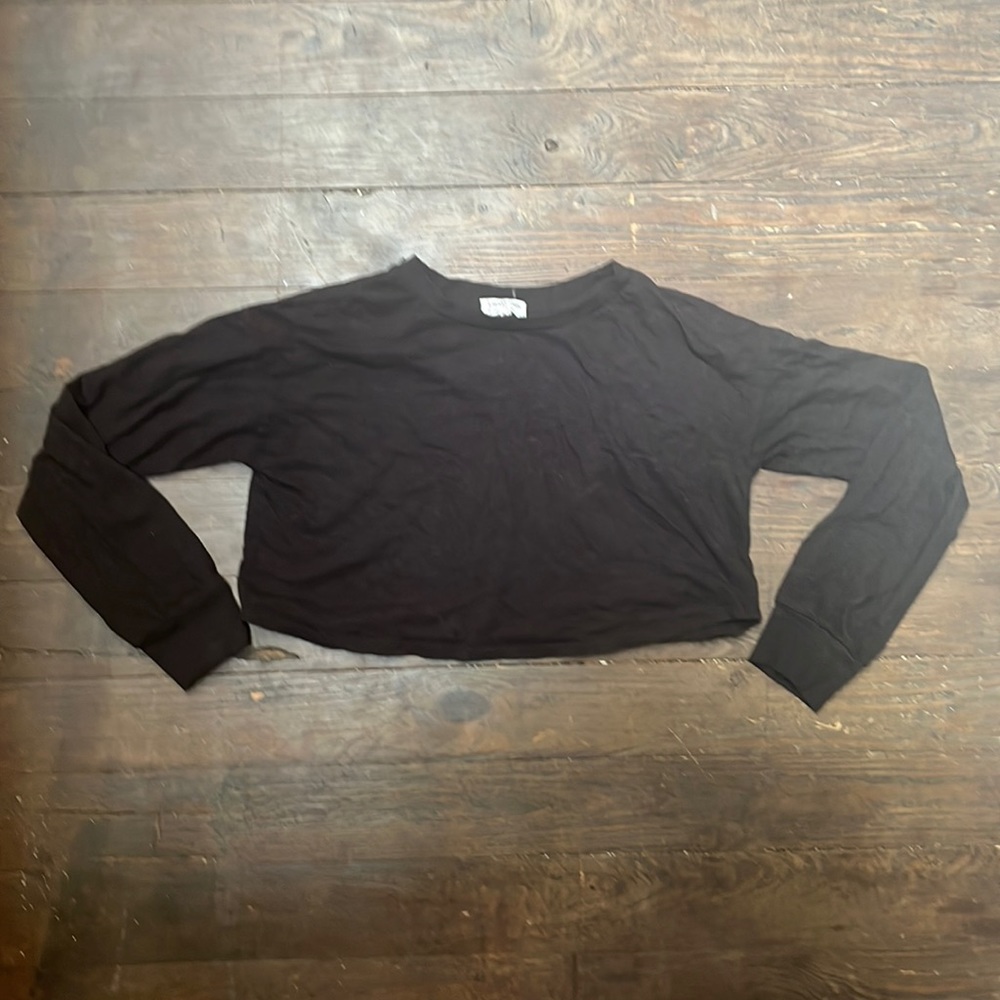 Black cropped shirt size small!